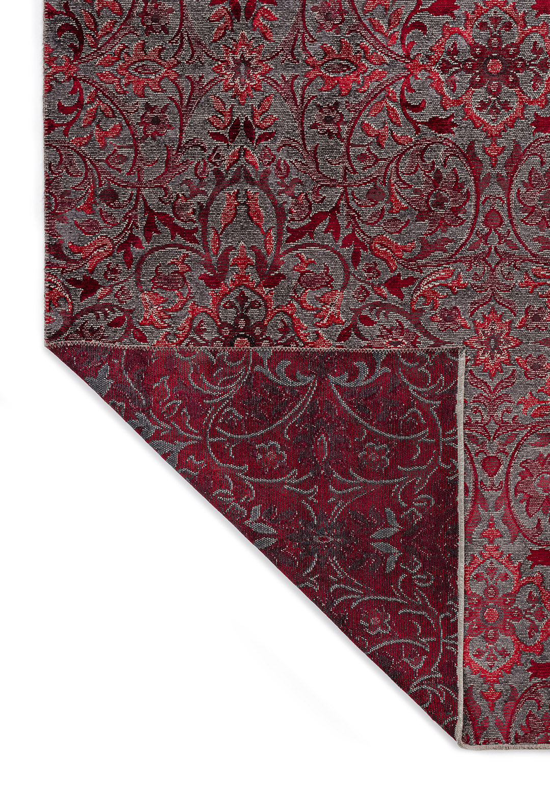 VIOLETTA CHARCOAL - RED - CHERRY RUG