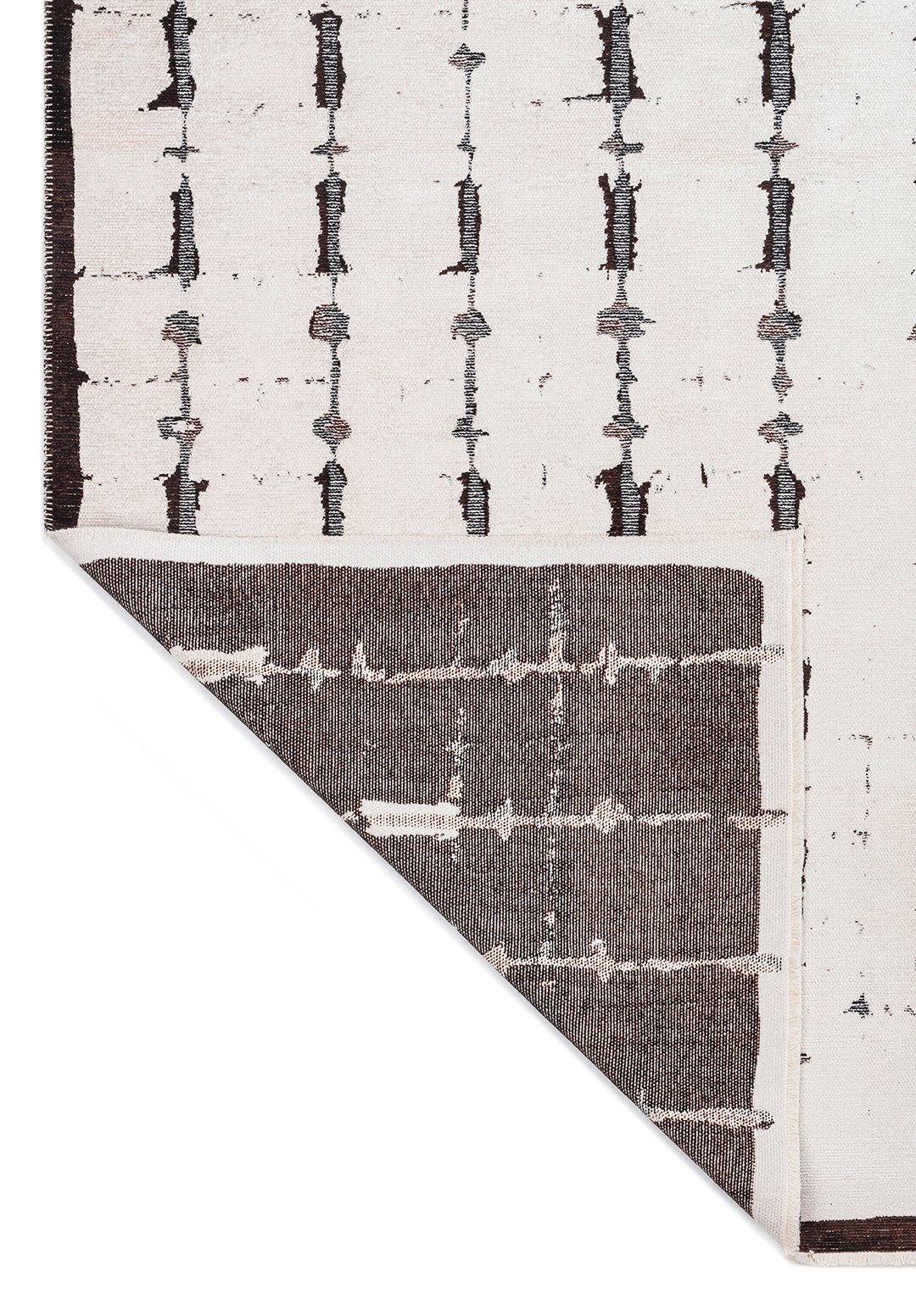 MAYA DARK BROWN - BLACK - ECRU RUG