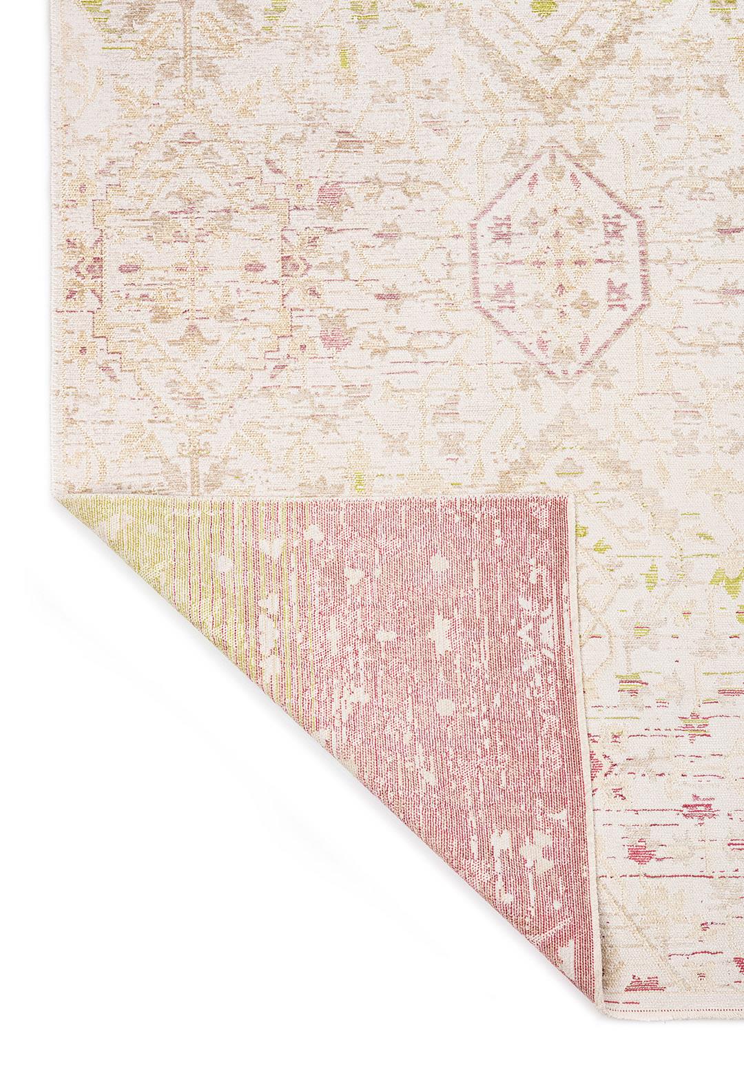 FLEUR ECRU - CREAM - ROSE - OLIVE GREEN - DAMSON RUG