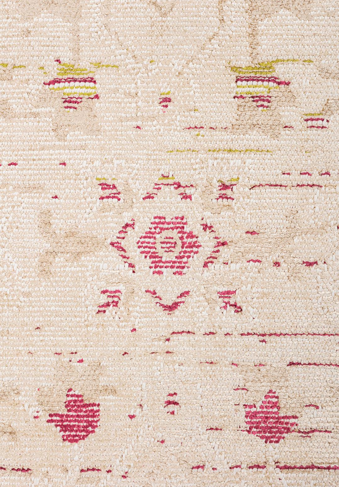 FLEUR CREAM - CREAM - ROSE - OLIVE GREEN - DAMSON RUG