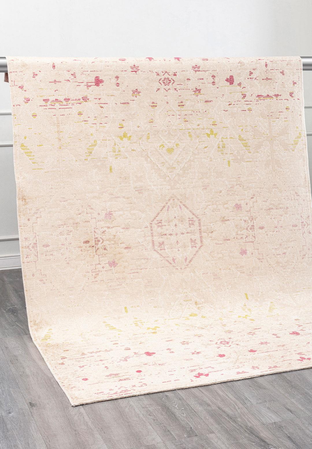 FLEUR CREAM - CREAM - ROSE - OLIVE GREEN - DAMSON RUG