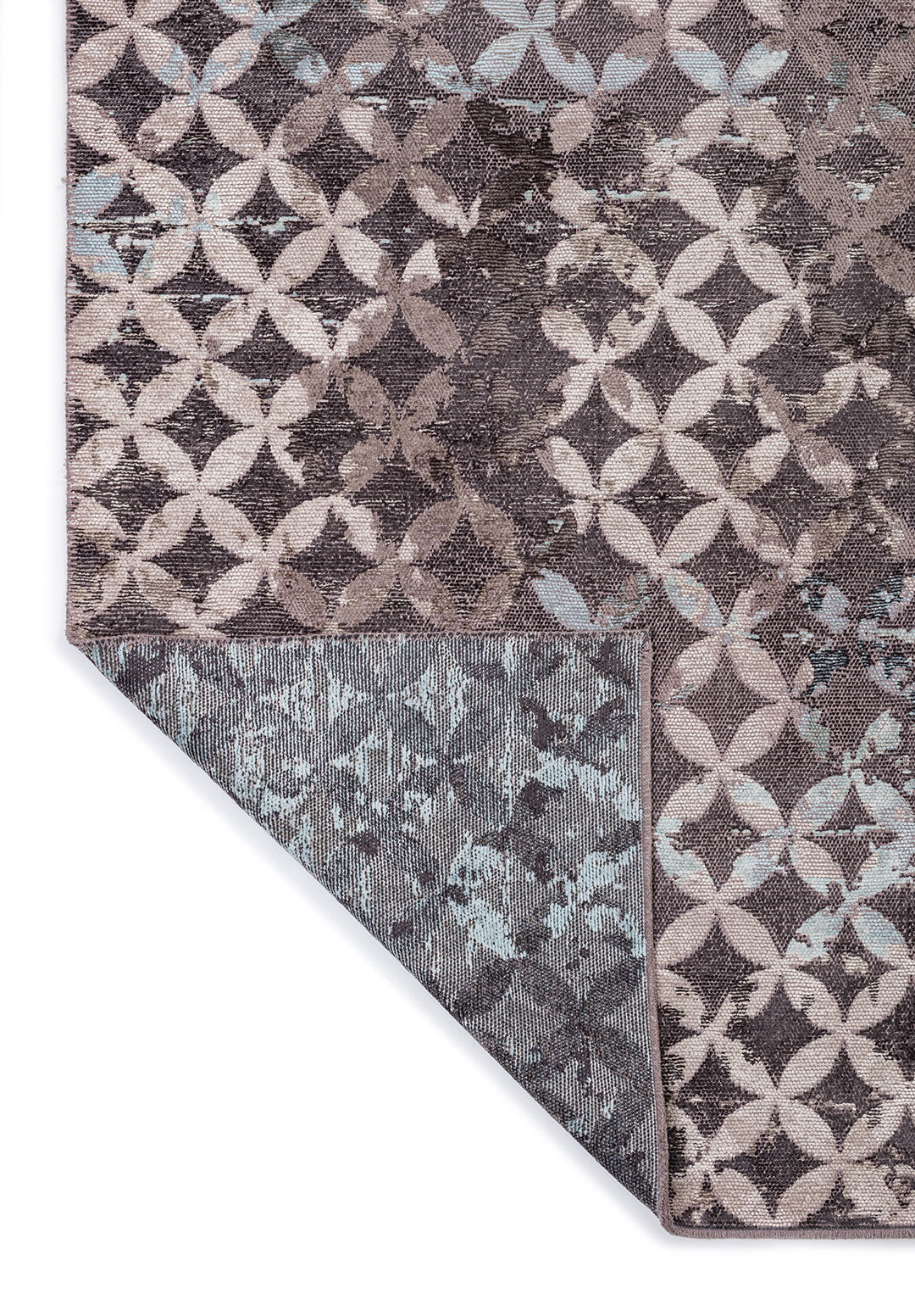 LILY ICE Синий - Тёмный GREY - Графитовый - Светлый Кремовый Ковер