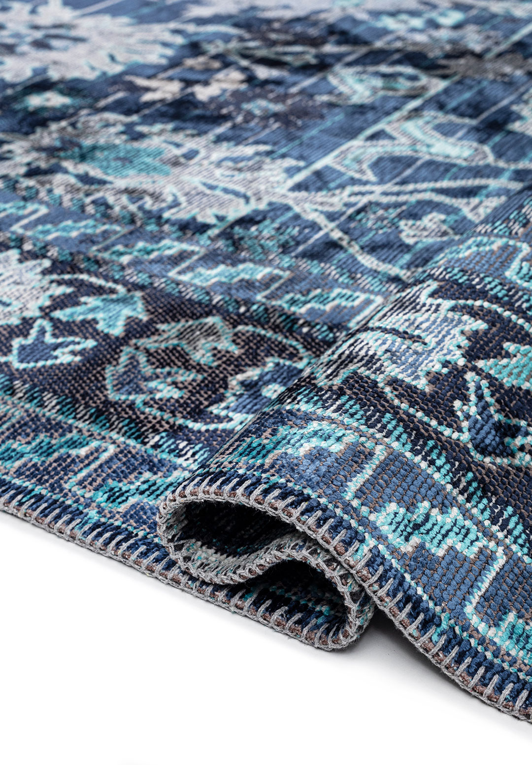 SPLENDOR TURQUOISE - NAVY BLUE - DARK NAVY - BONE RUG