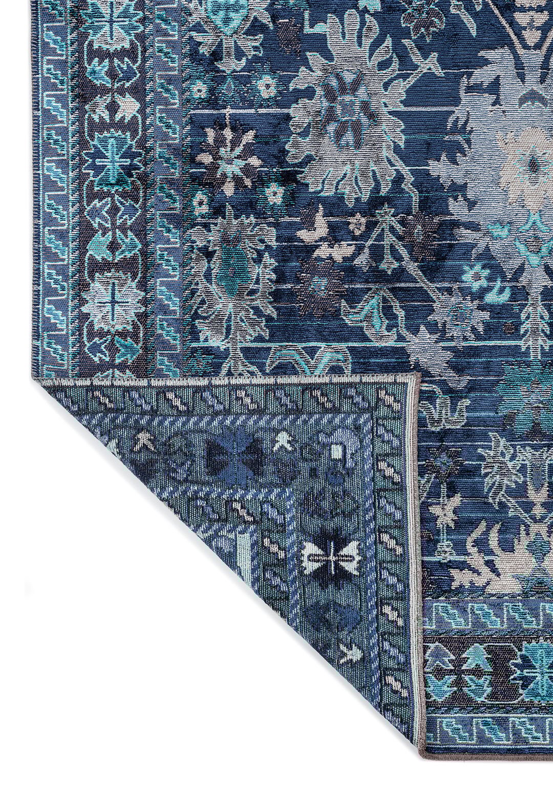 SPLENDOR TURQUOISE - NAVY BLUE - DARK NAVY - BONE RUG