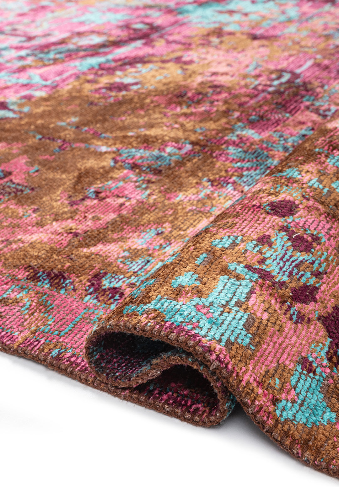 SPLENDOR ERA CACAO - PINK - DARK DAMSON - TURQUOISE RUG