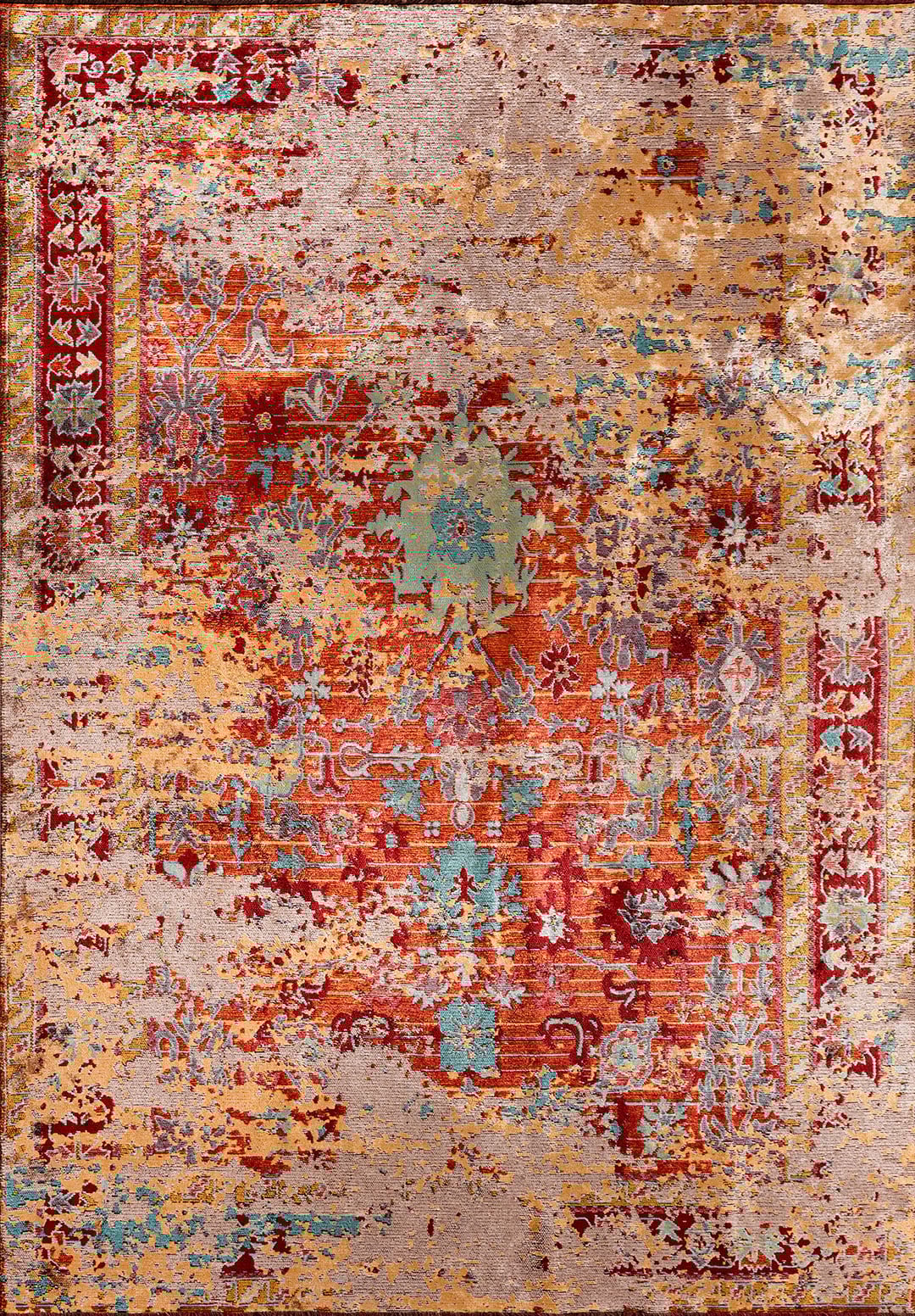 SPLENDOR ERA BONE - MUSTARD - RED - TURQUOISE RUG