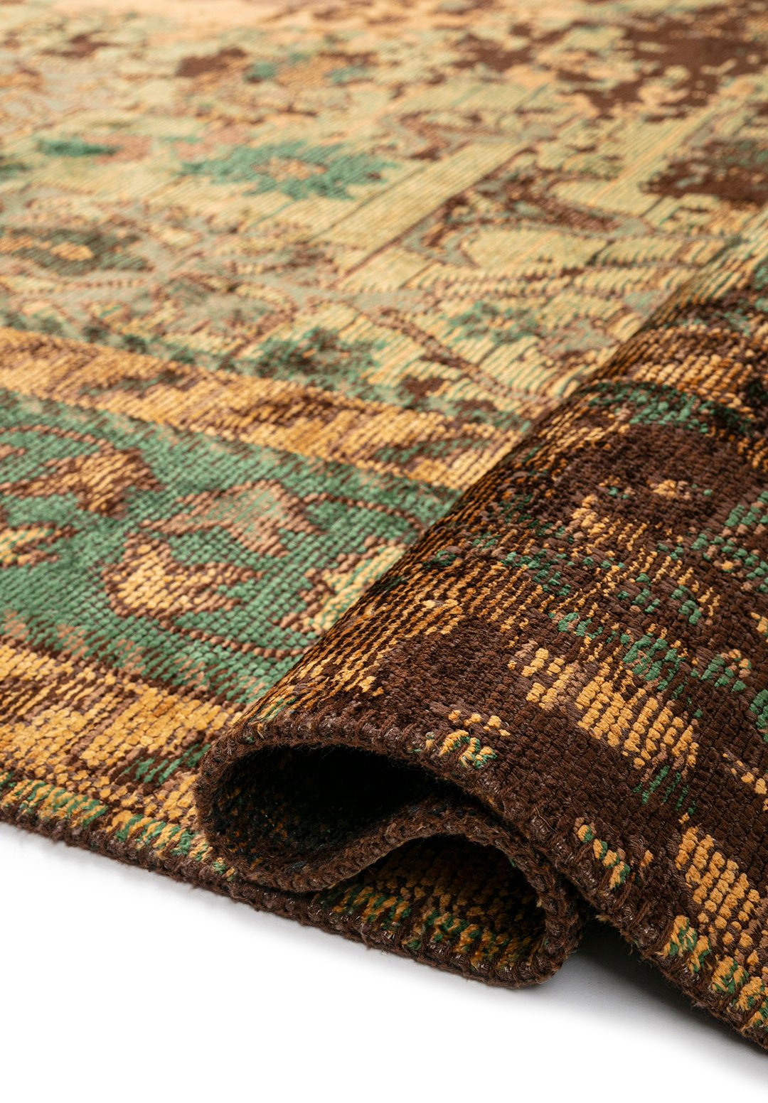 SPLENDOR ERA Тёмный Коричневый - Горчичный - FOREST Зелёный - Какао Ковер