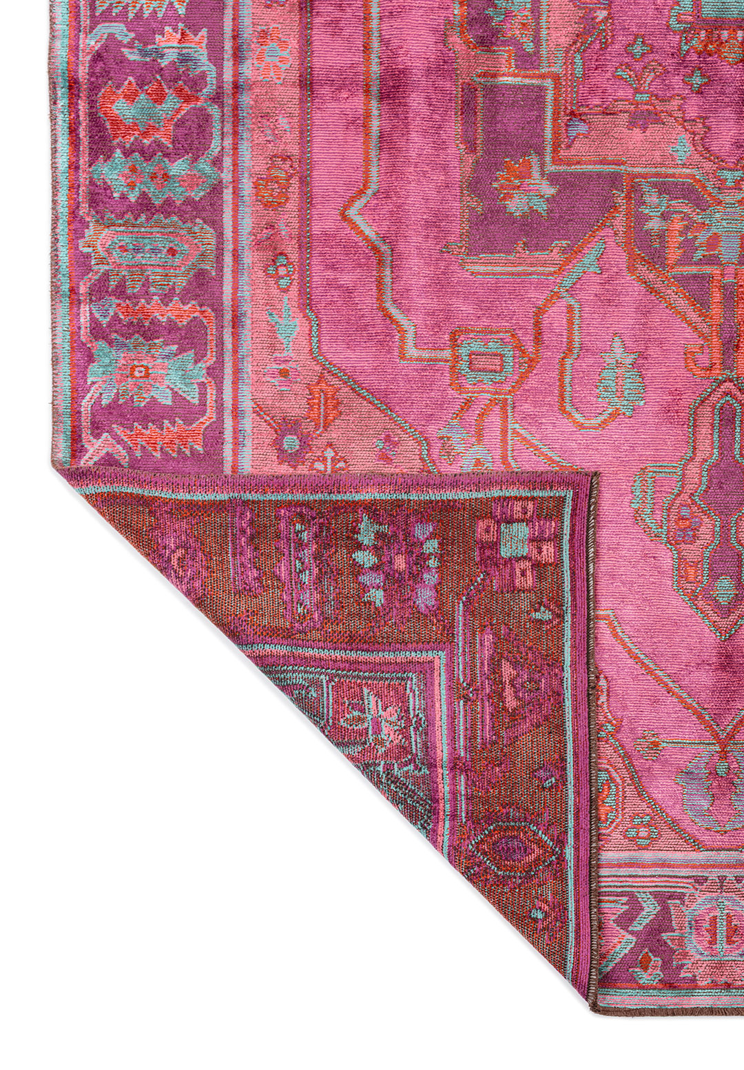 MONARCH RUST - PURPLE - PINK - TURQUOISE RUG