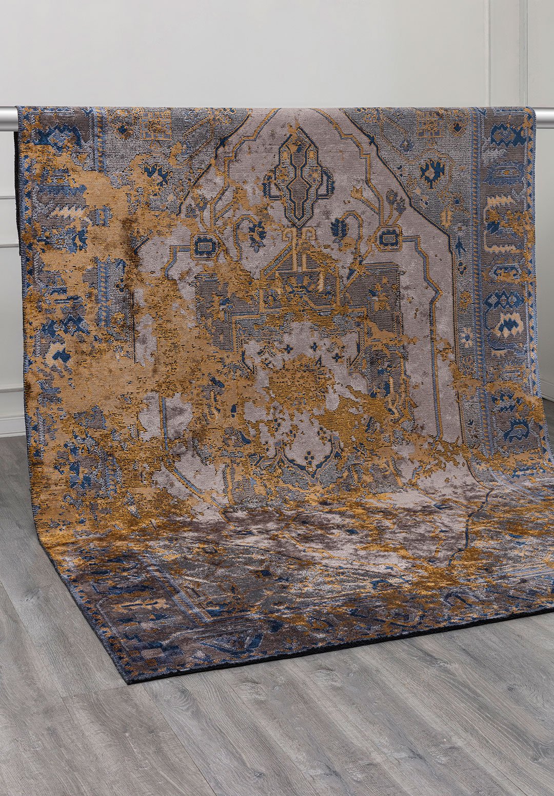 MONARCH ERA MUSTARD - DARK GREY - LIGHT GREY - NAVY BLUE RUG