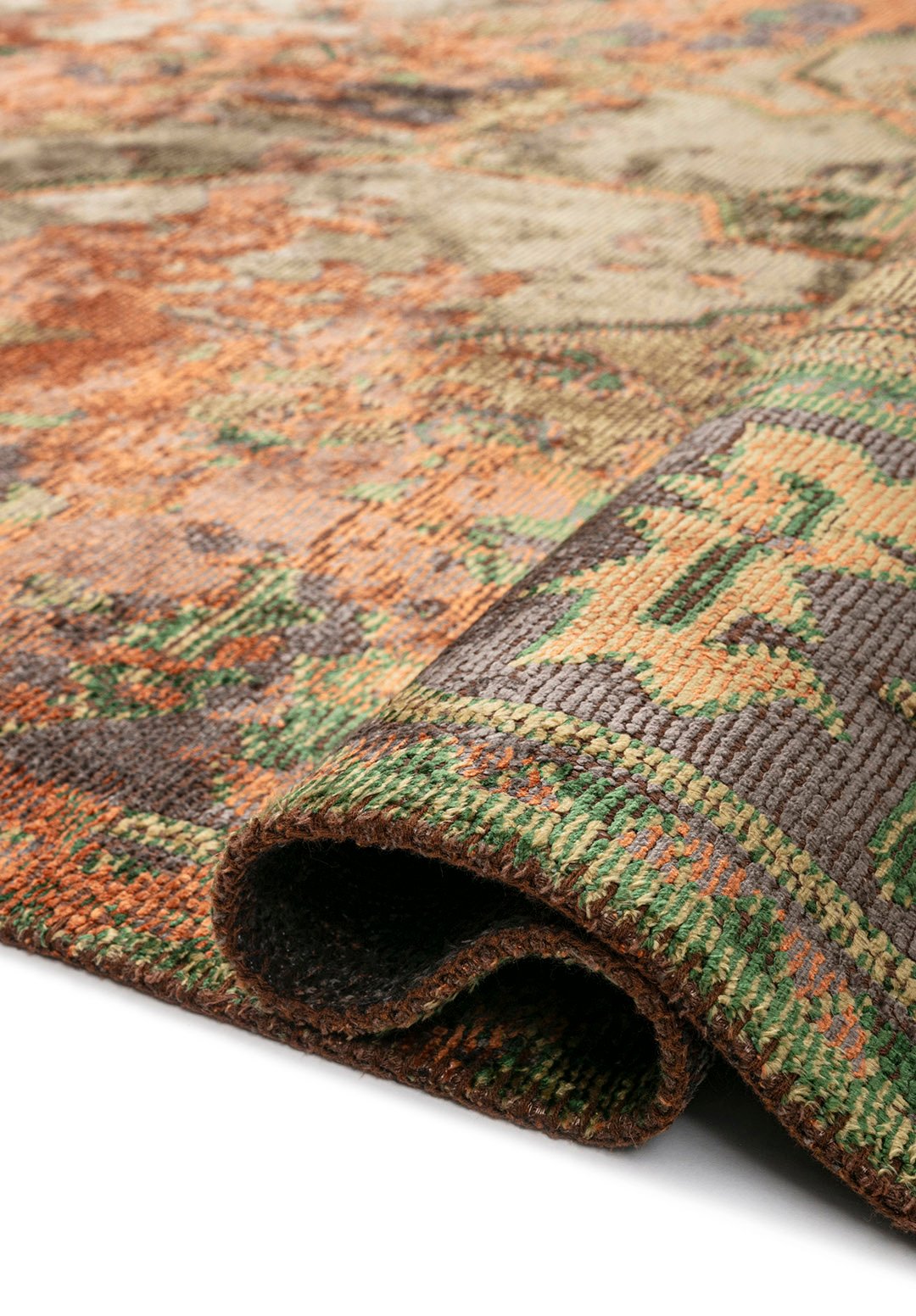 MONARCH ERA TERRA - ANTHRACITE - OLIVE GREEN - FOREST GREEN RUG