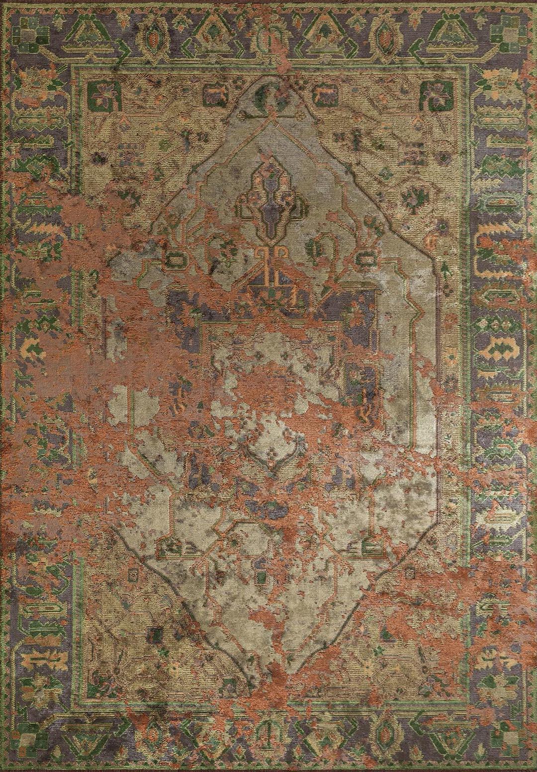 MONARCH ERA TERRA - ANTHRACITE - OLIVE GREEN - FOREST GREEN RUG