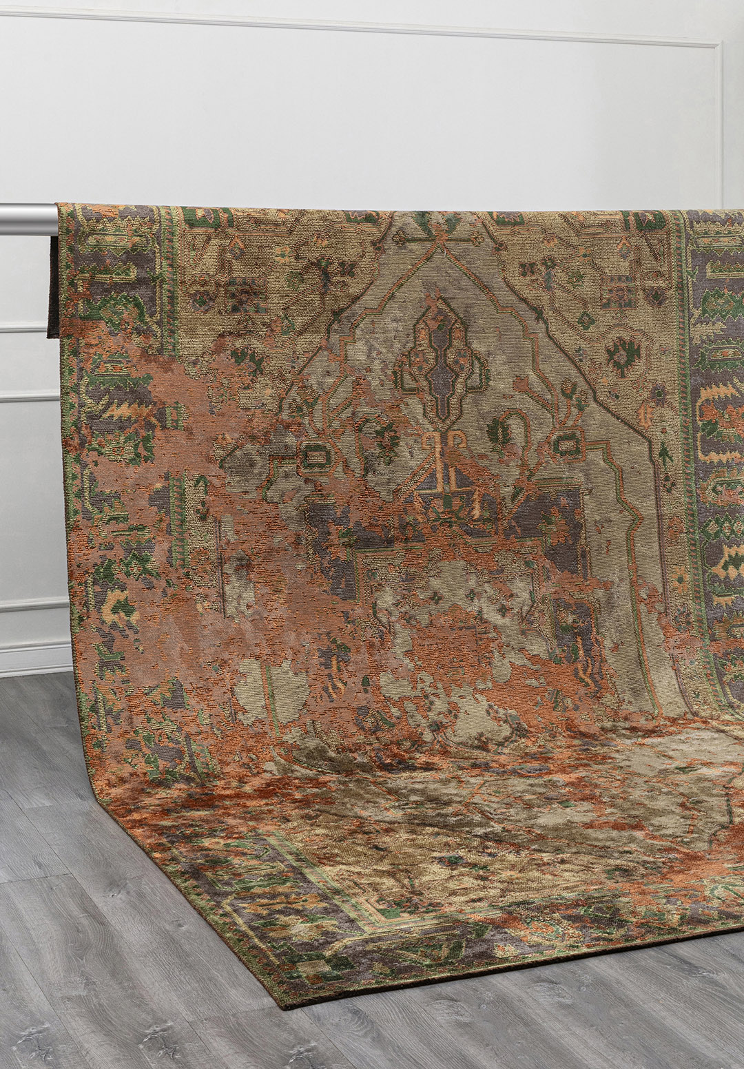 MONARCH ERA TERRA - ANTHRACITE - OLIVE GREEN - FOREST GREEN RUG