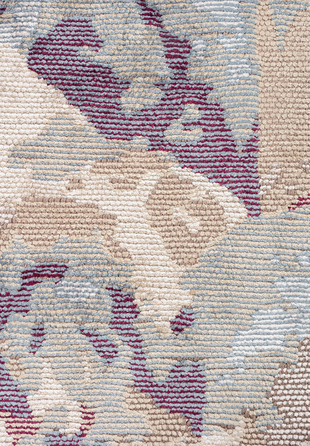 UTOPIA BONE - BEIGE - BLUE - DARK DAMSON RUG