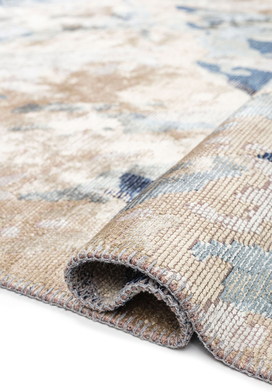 UTOPIA BONE - BEIGE - BLUE - DARK NAVY RUG