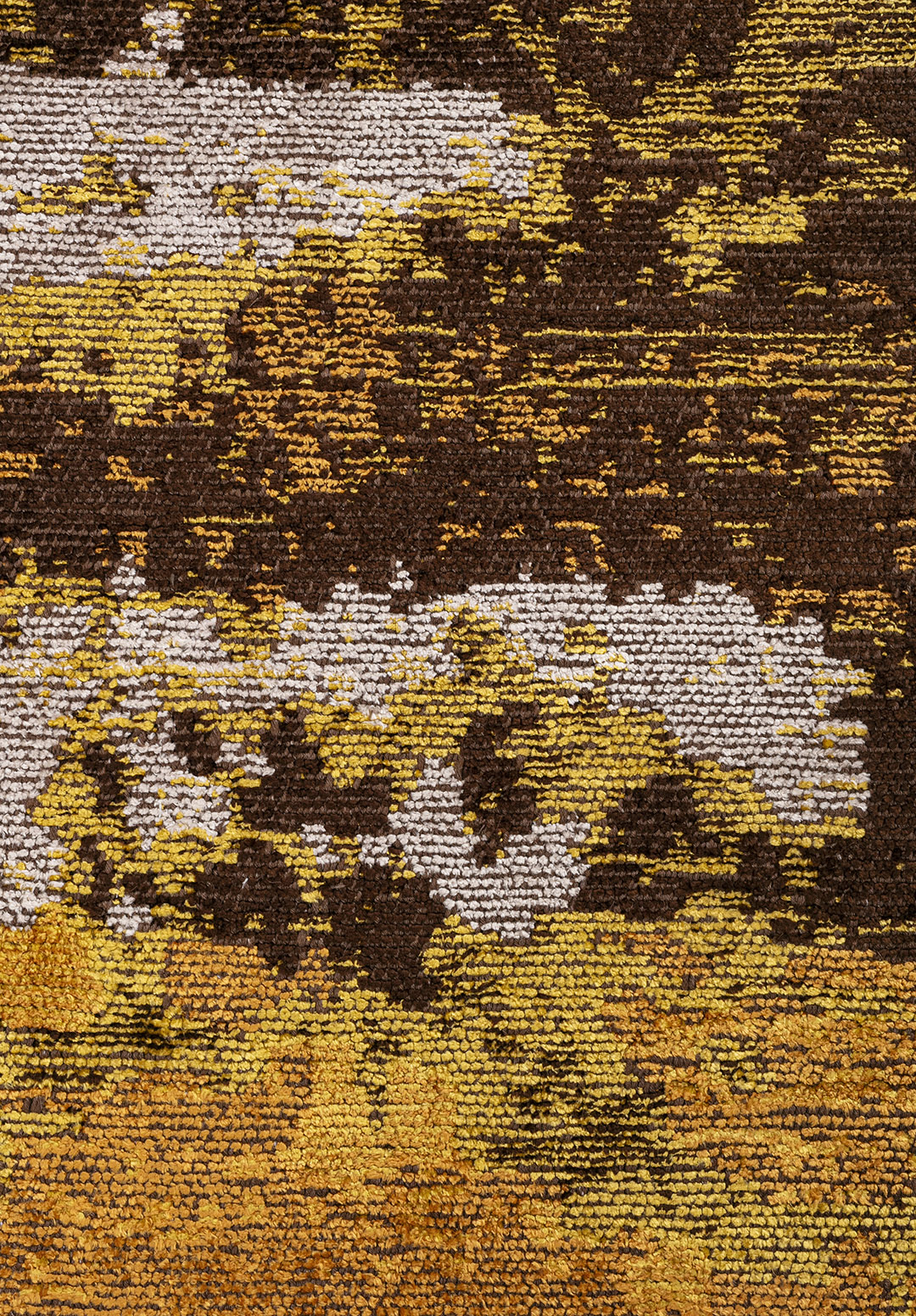 QUASAR MUSTARD - LIGHT GREY - DARK BROWN - YELLOW RUG