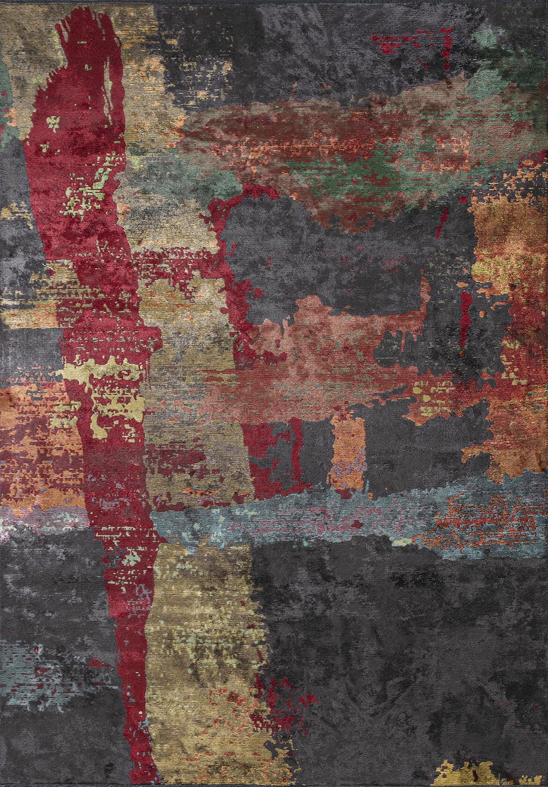 LUSH RED - YELLOW - TURQUOISE - CHARCOAL - GREEN - GRASS GREEN RUG