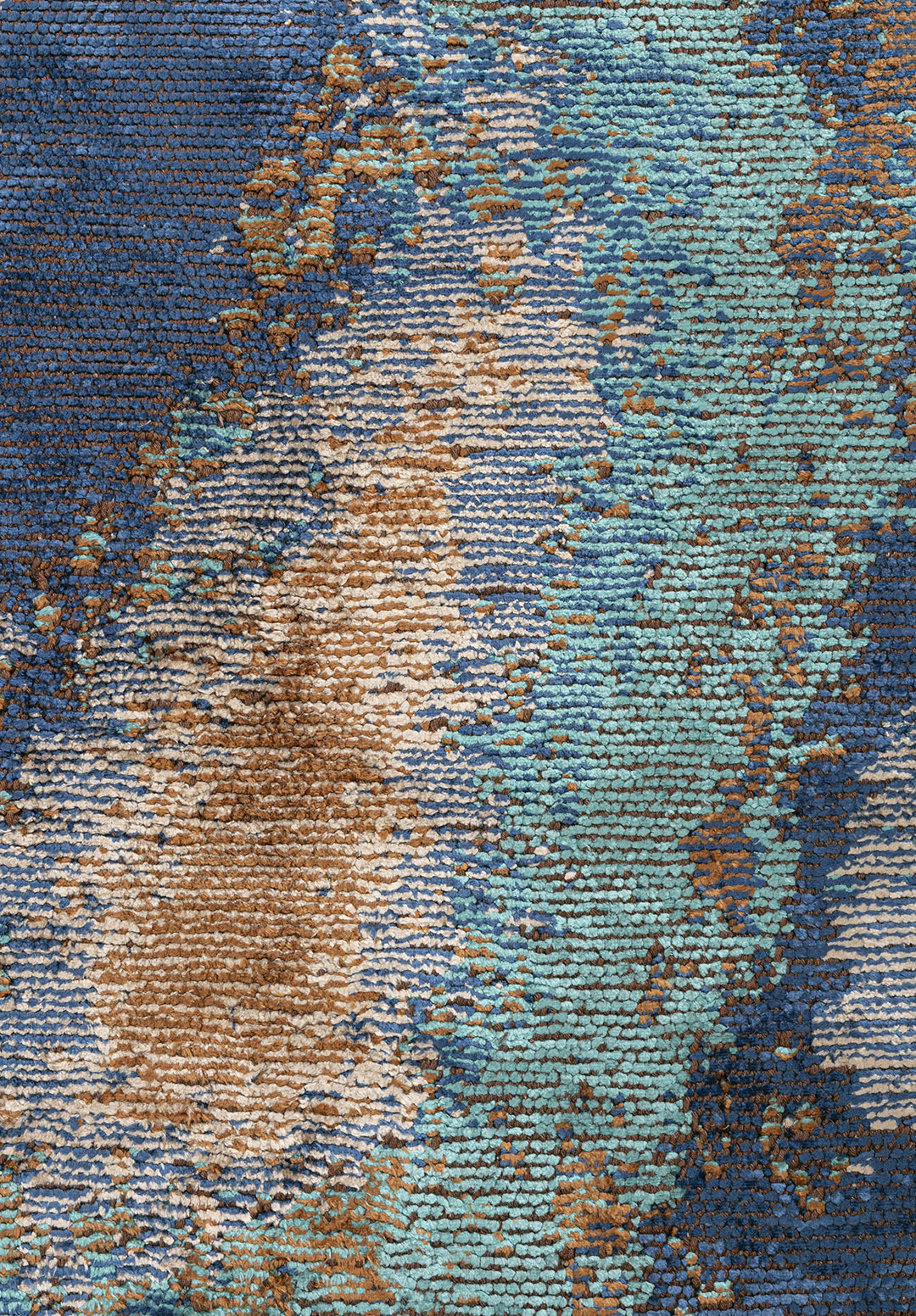 MIST Кремовый - Бирюзовый - Какао - Тёмно - синий Синий Ковер