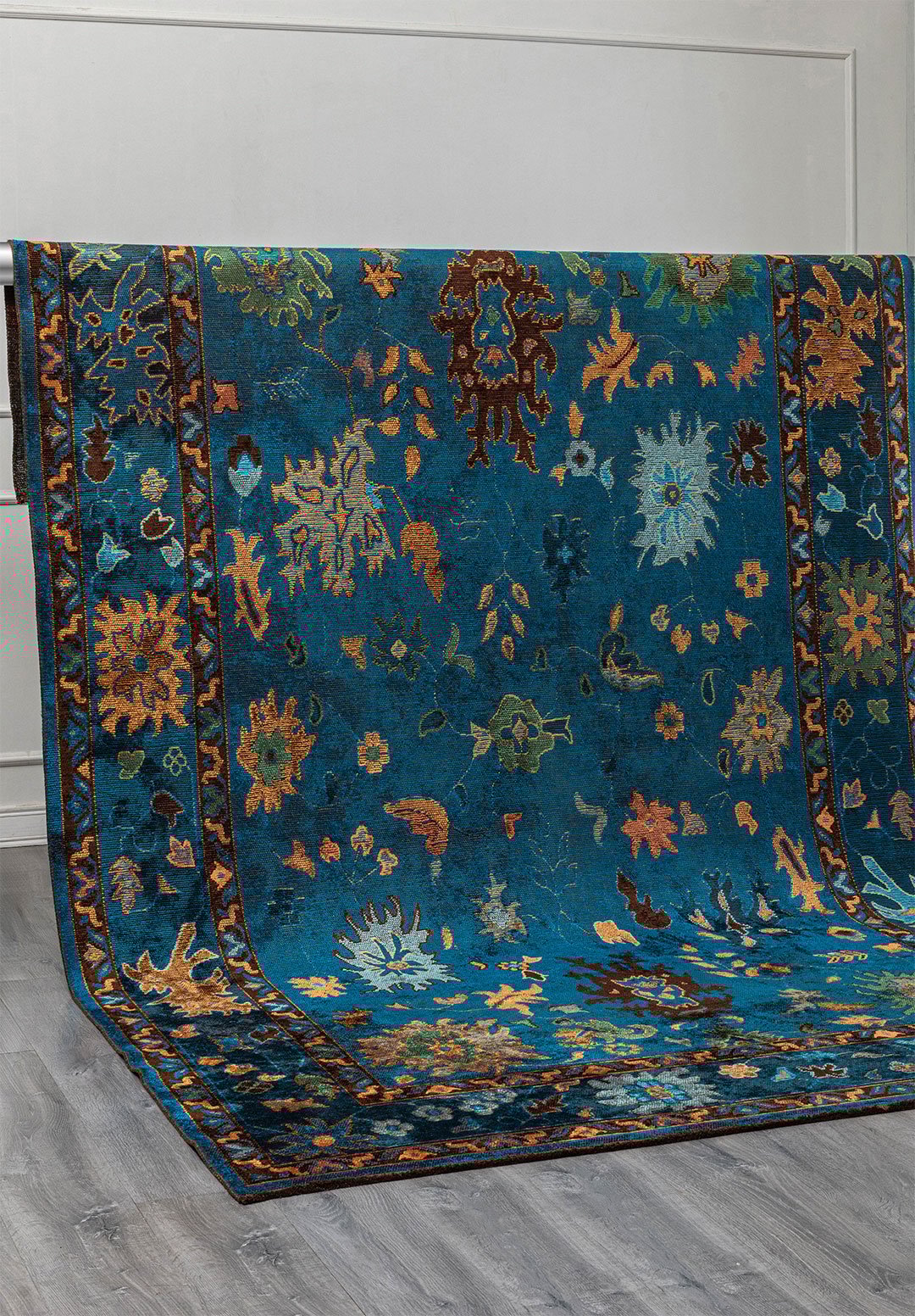 VIVIENNE CYAN - DARK BROWN - TURQUOISE - MUSTARD - GRASS GREEN - TERRA RUG