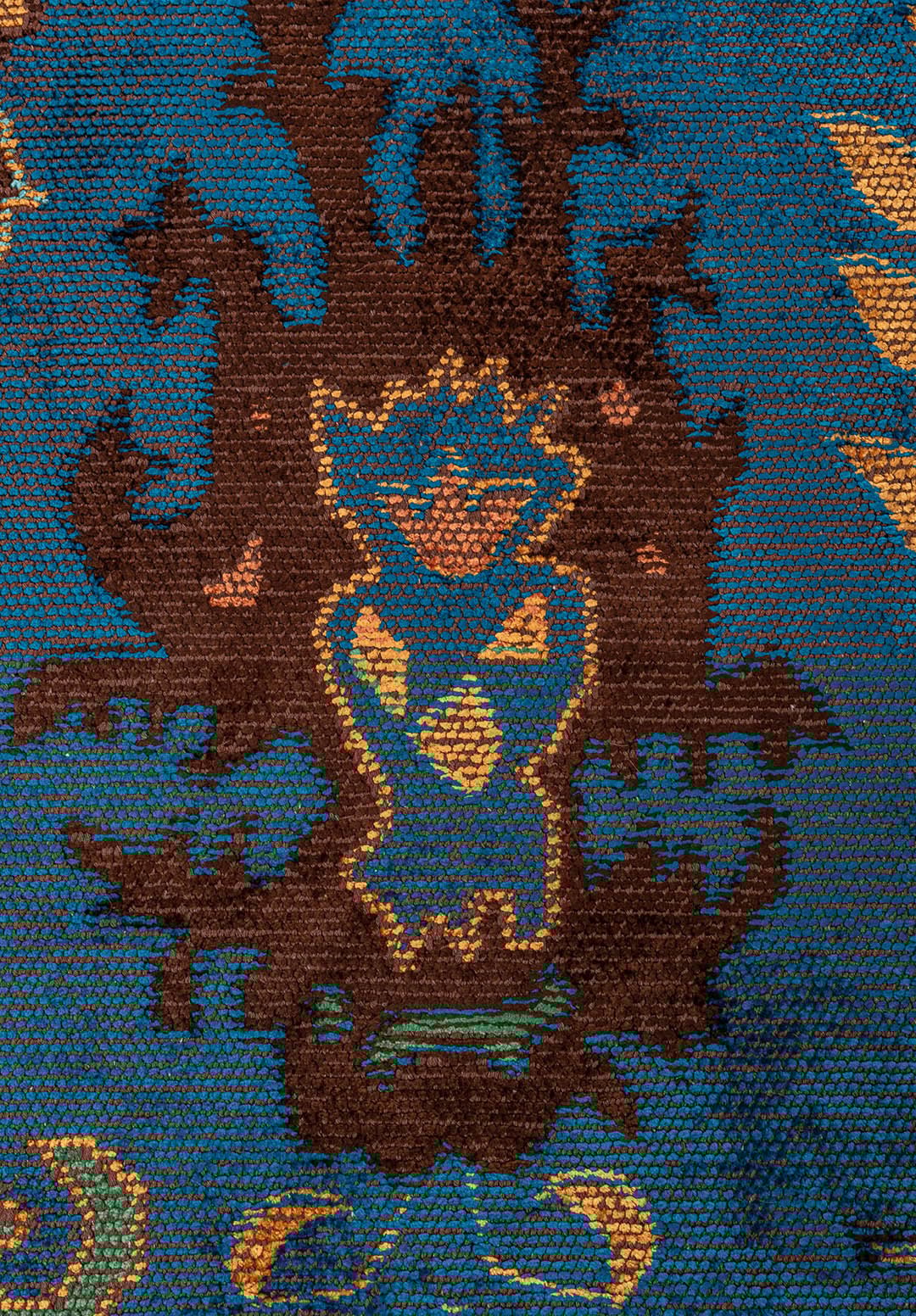 VIVIENNE CYAN - DARK BROWN - TURQUOISE - MUSTARD - GRASS GREEN - TERRA RUG