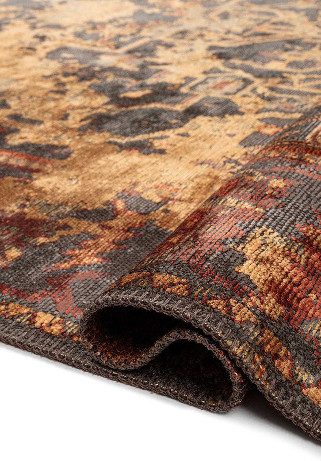 MONARCH ERA Золотой - Терракотовый - Тёмный Терракотовый - ANTHRACITE Ковер