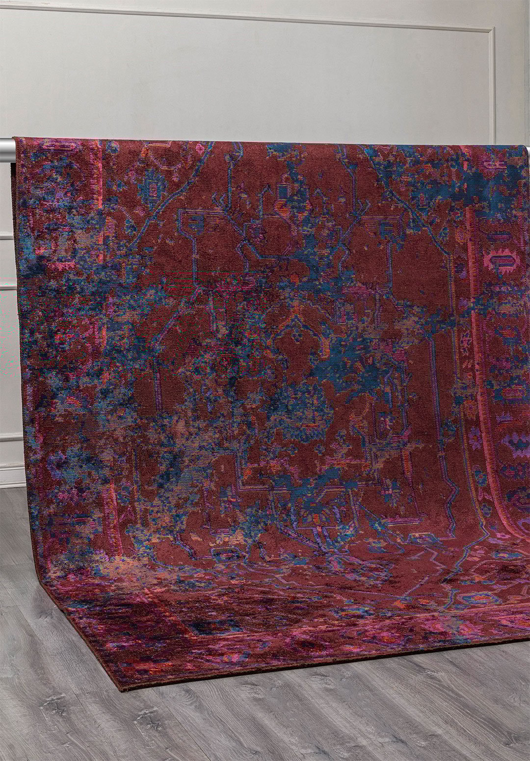 MONARCH ERA CYAN - RUST - PURPLE - CHERRY RUG
