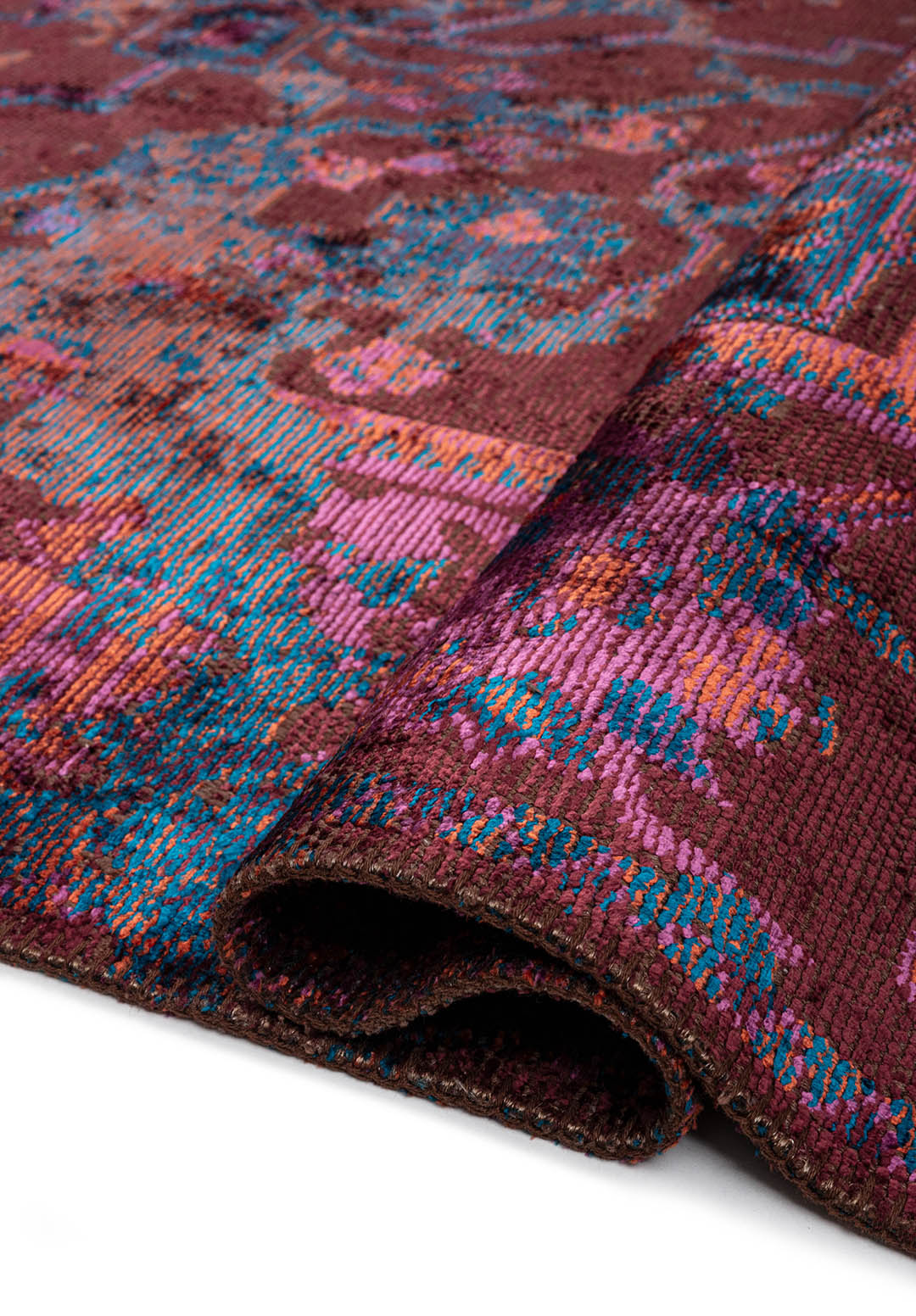 MONARCH ERA CYAN - RUST - PURPLE - CHERRY RUG