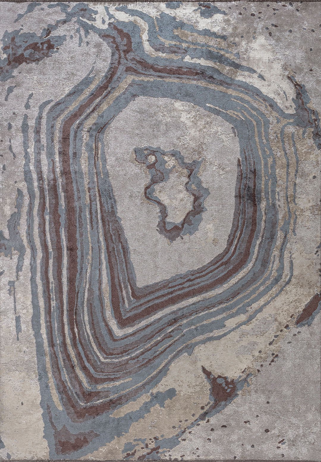 SMOKE BONE - BEIGE - BLUE - DARK MINK RUG