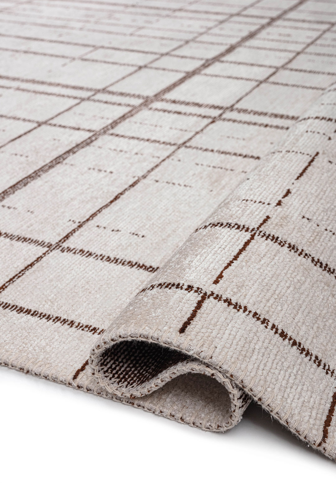 NEO DARK BROWN - ECRU RUG